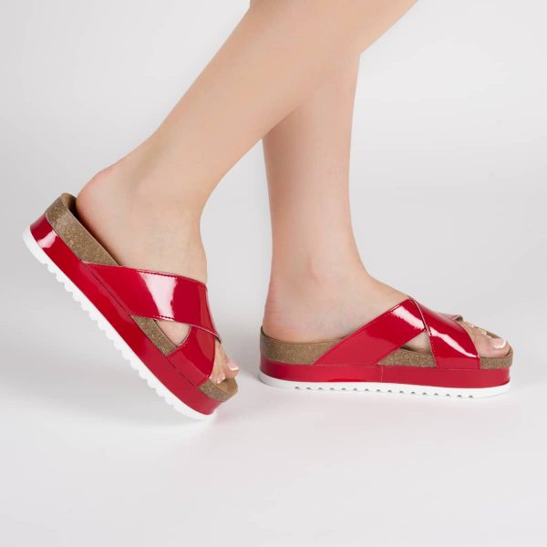 Red Bio Leather Sandal