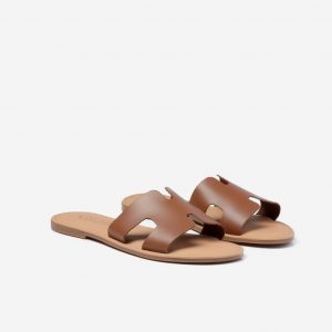 Smooth Leather Shovel Sandal